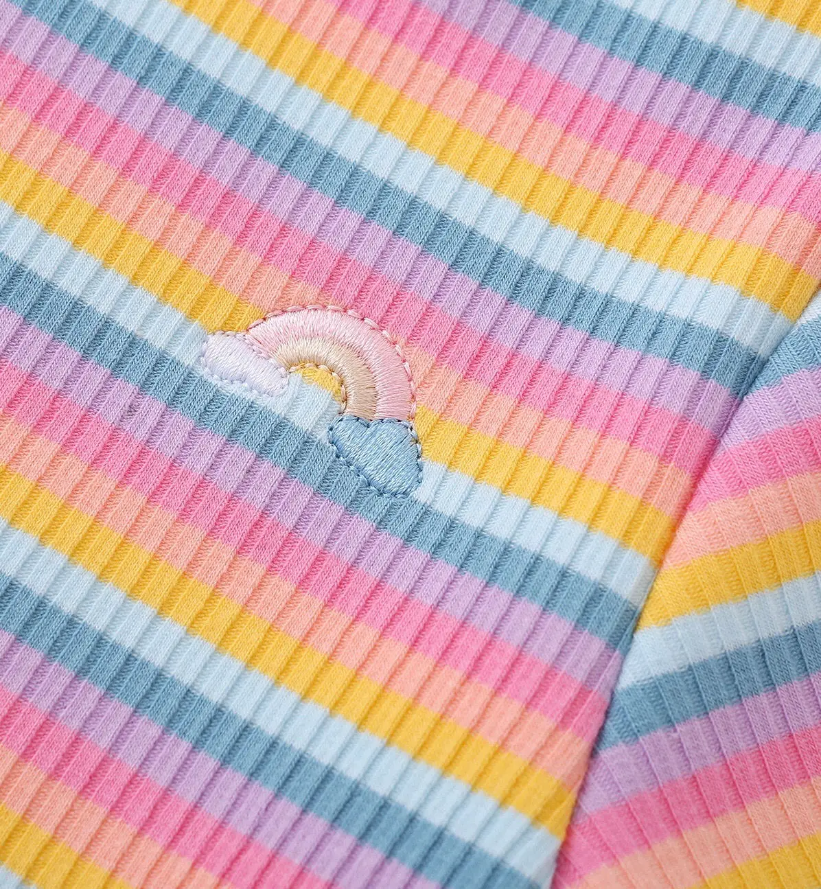 Children's T-Shirts Color Stripe Flower Printing Kids Clothes for 2 To 6 Years Girls Tshirts Boutique Outfits for Girls