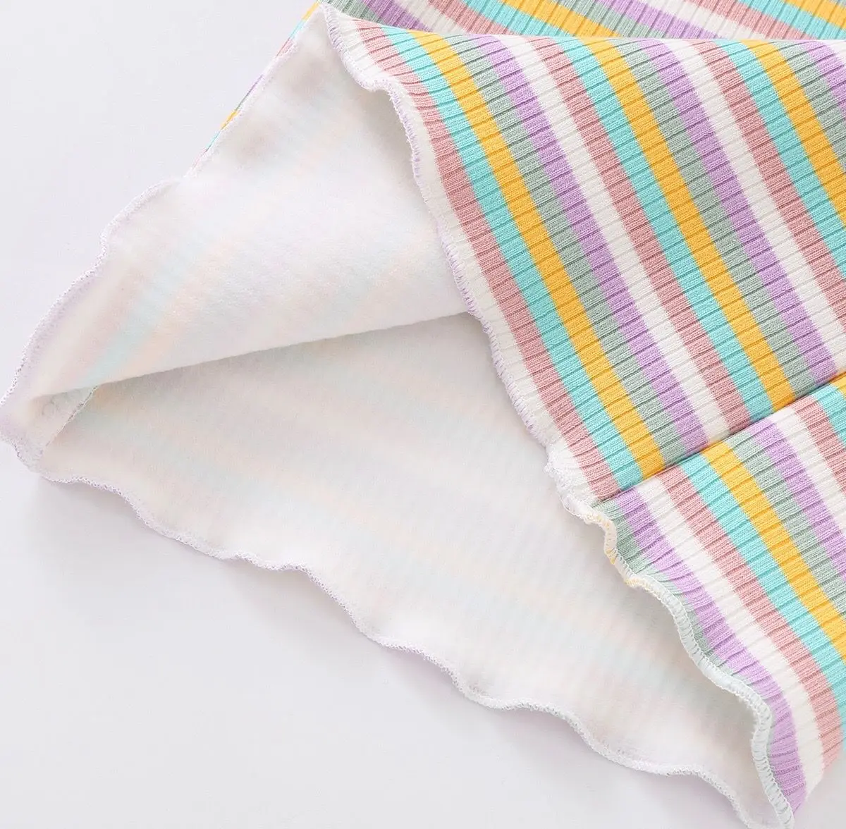 Children's T-Shirts Color Stripe Flower Printing Kids Clothes for 2 To 6 Years Girls Tshirts Boutique Outfits for Girls