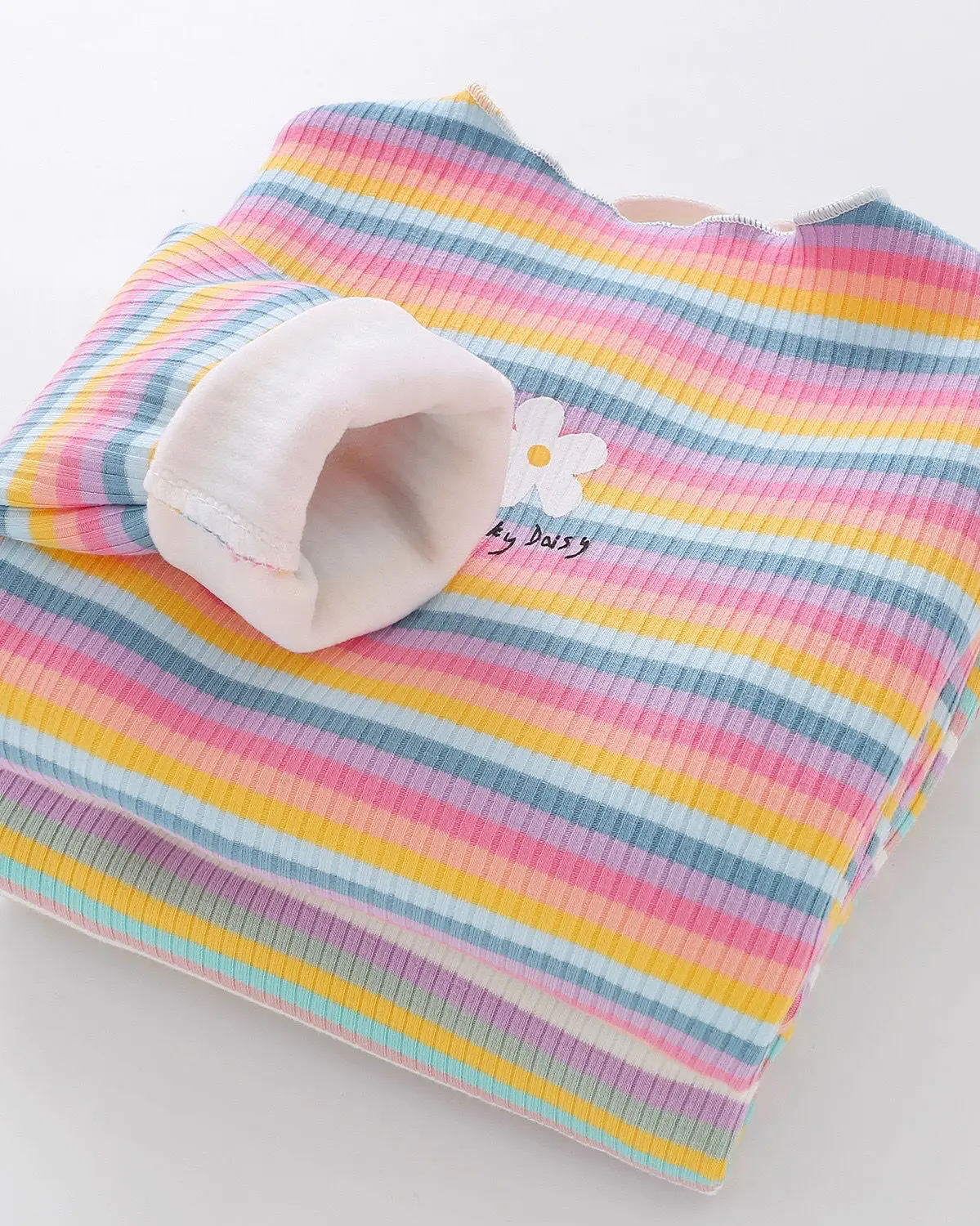 Children's T-Shirts Color Stripe Flower Printing Kids Clothes for 2 To 6 Years Girls Tshirts Boutique Outfits for Girls
