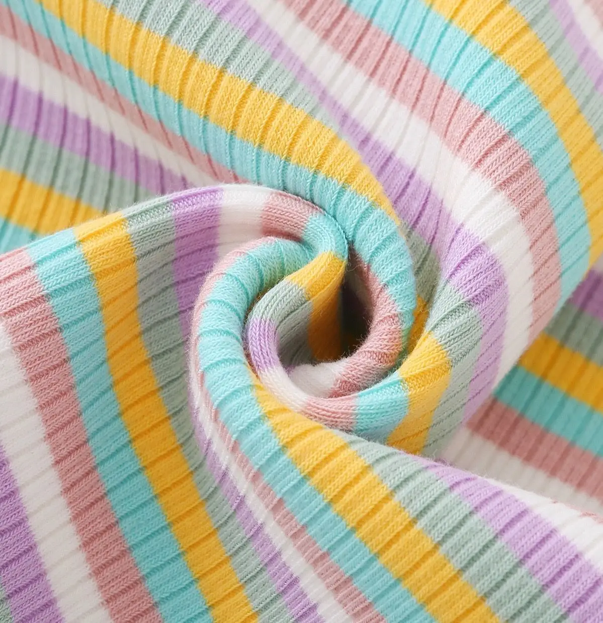 Children's T-Shirts Color Stripe Flower Printing Kids Clothes for 2 To 6 Years Girls Tshirts Boutique Outfits for Girls