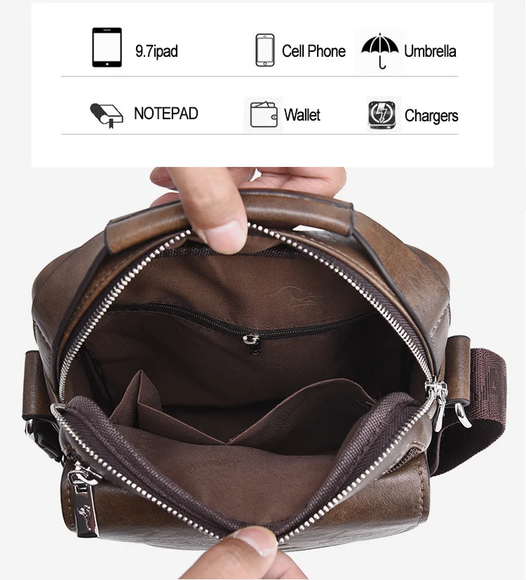 Kangaroo Luxury Brand Men's Shoulder Bag Vintage Messenger Bag Leather Men Handbag Split Leather Crossbody Bags For Men 2020 New