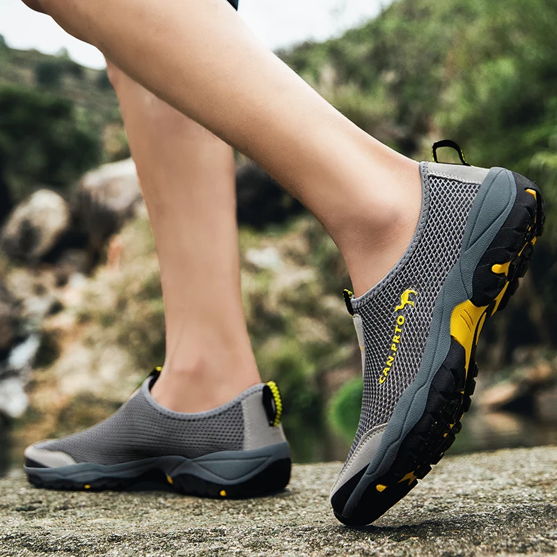 Fashion Summer Shoes Men Casual Shoes Mesh outdoor Breathable Slip-on Flats Men Sneakers Comfortable Water Loafers Zapatillas