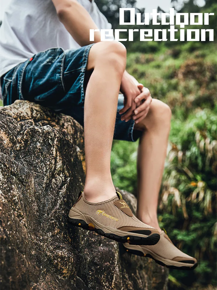 Fashion Summer Shoes Men Casual Shoes Mesh outdoor Breathable Slip-on Flats Men Sneakers Comfortable Water Loafers Zapatillas