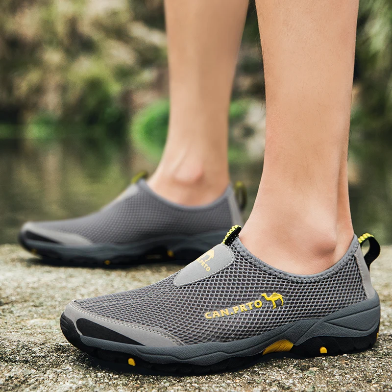 Fashion Summer Shoes Men Casual Shoes Mesh outdoor Breathable Slip-on Flats Men Sneakers Comfortable Water Loafers Zapatillas