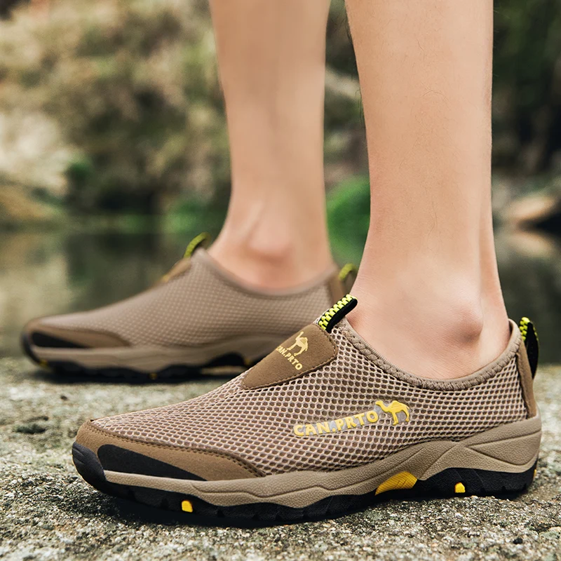Fashion Summer Shoes Men Casual Shoes Mesh outdoor Breathable Slip-on Flats Men Sneakers Comfortable Water Loafers Zapatillas