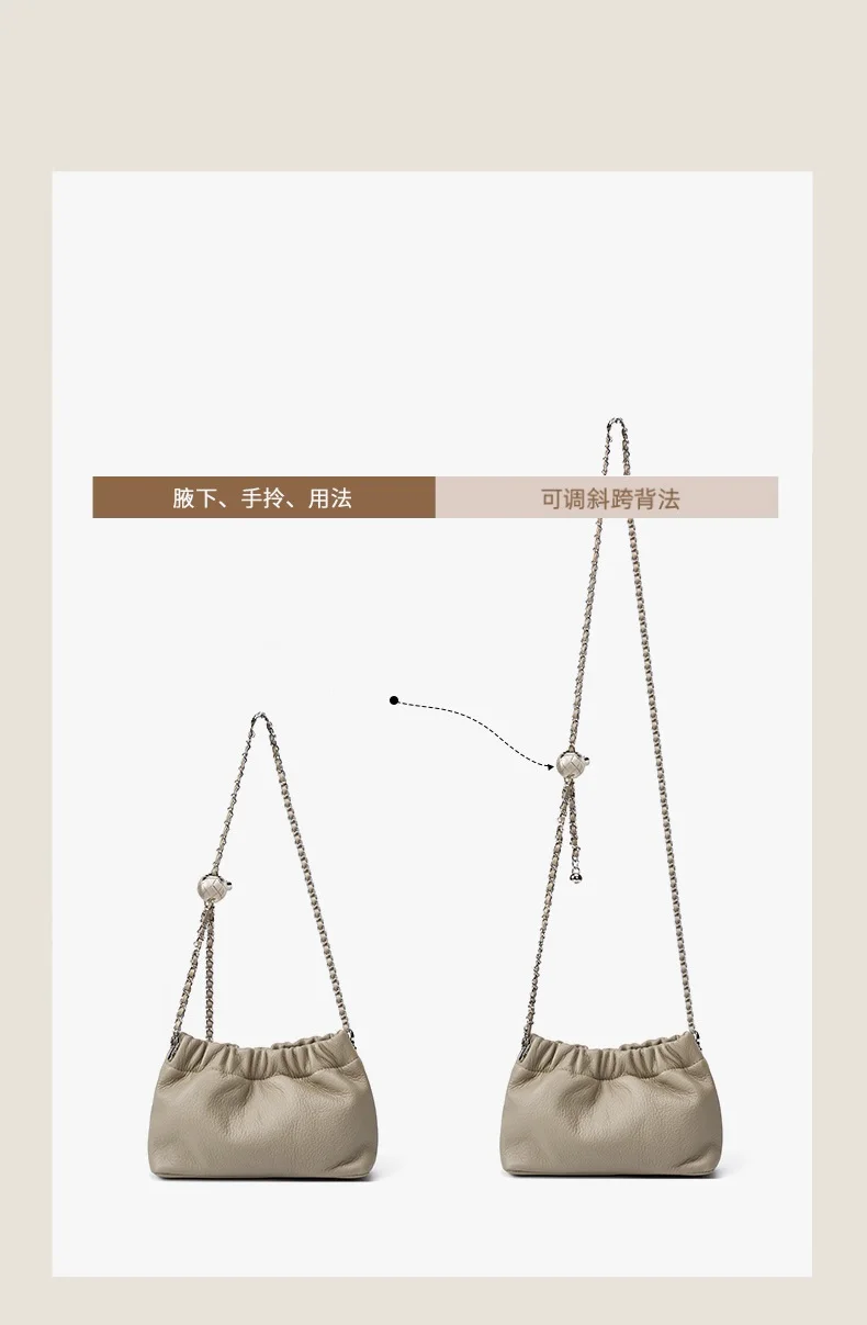 Genuine Leather Women Shoulder Bags Luxury Brand Small Chain Flap Bags for Ladies Handbag Natural Cowskin Female Crossbody Bags
