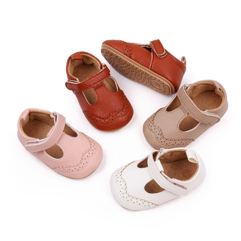 Baby Girl Sandal for Spring and Autumn 0-9-18 Months 11cm/12cm/13cm soft PU and TPR Anti-slip Hollow Breathable 2023 New Fashion
