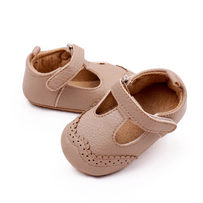 Baby Girl Sandal for Spring and Autumn 0-9-18 Months 11cm/12cm/13cm soft PU and TPR Anti-slip Hollow Breathable 2023 New Fashion