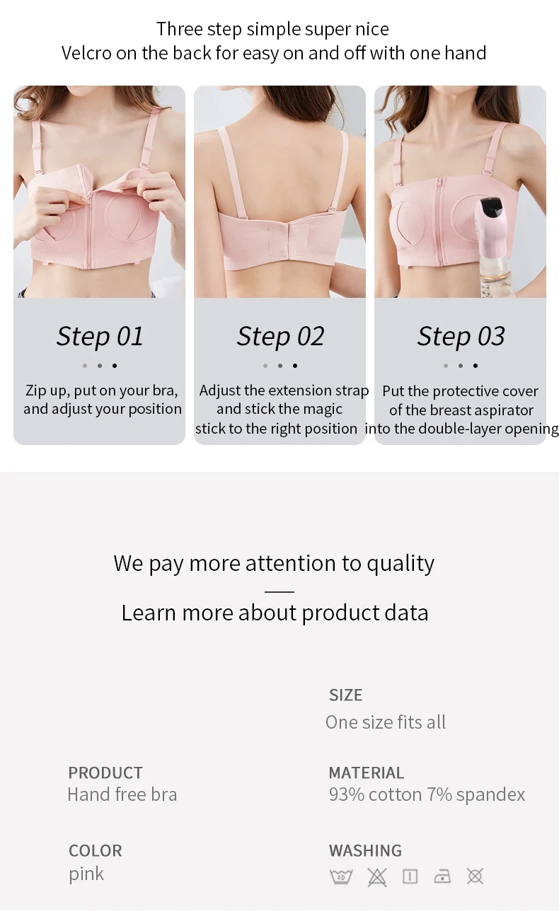 Hands-Free Breast Pump Bra Adjustable Nursing Pumping Bras for Women Breastfeeding Underwear