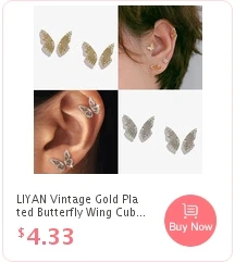 CRMYA Unique Gold Silver Colors Cubic Zirconia CZ Tusk Ear Jacket Stud Earrings For Women Pave Double Spike Earring Jewelry