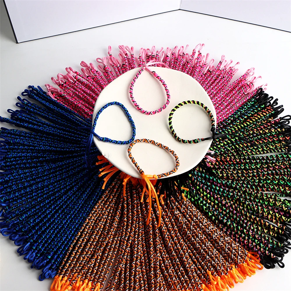 20/30/50Pcs/Lot Ethnic Style Colorful Hand Woven Cuff Bracelet For Men And Women Fashion Retro Birthday Party Gifts
