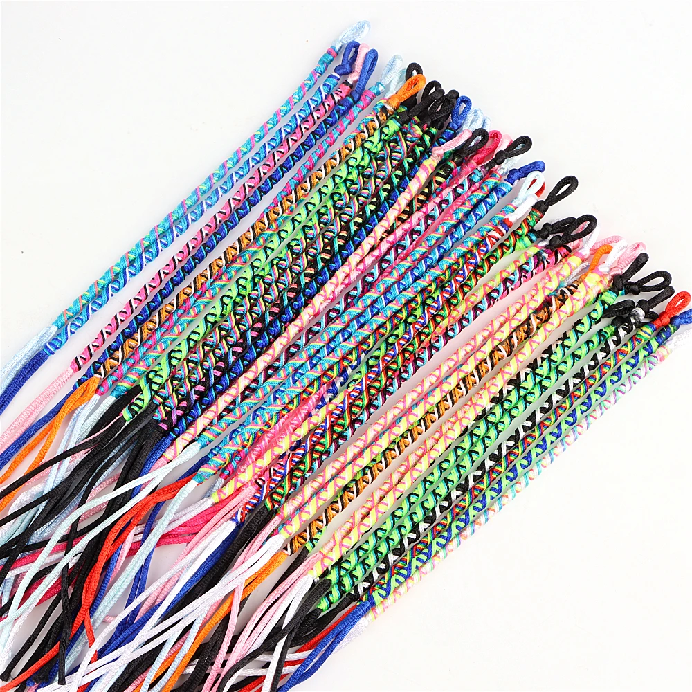20/30/50Pcs/Lot Ethnic Style Colorful Hand Woven Cuff Bracelet For Men And Women Fashion Retro Birthday Party Gifts