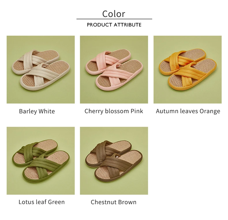 UTUNE Mute Linen Slippers For Women Japanese Indoor Summer Shoes Mesh Cloth EVA Sole Jute Home Slippers Men Non-slip Slippers