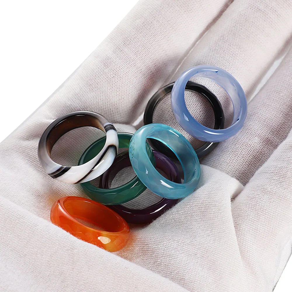 Wholesale Bulk Lots Womens 50Pcs Faceted Mixed Color Stone Finger Rings Band Couple Wedding Engagement Mens Ring FREE