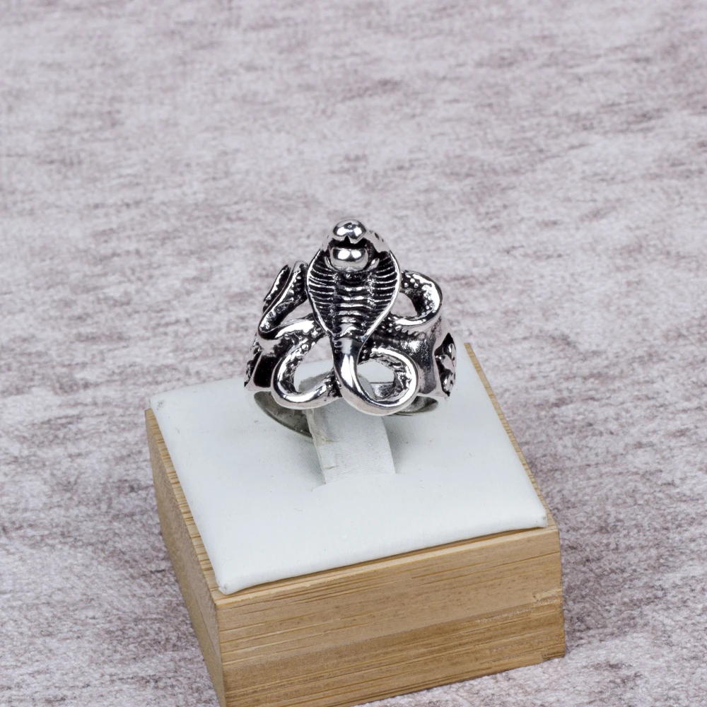 20Pcs/Lot Vintage Snake Animal Rings for Men and Women Adjustable Open Gothic Accessories Wholesale Punk Slivery Fashion Jewelry