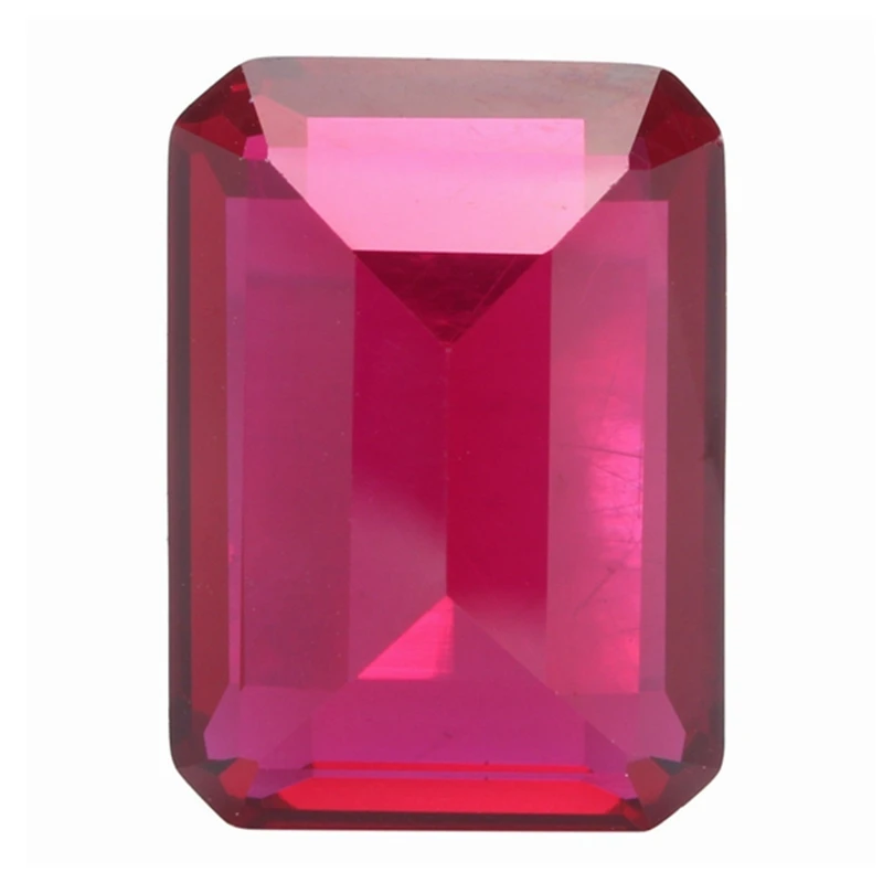 Natural Pigeon Blood Ruby Pass UV Test Ruby 12x16mm 12.50 Cts Sri-Lanka VVS Emerald Cut Loose Gemstone For Jewelry Beads