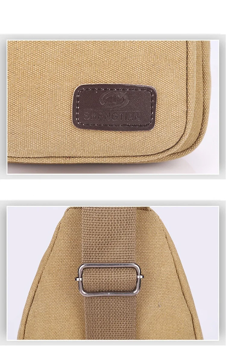 Xierya Men Canvas Crossbody Bag Wear-Resistant Outdoor Fashion Sports Bags for Men Black Male Casual Shoulder Bag Travel Satchel
