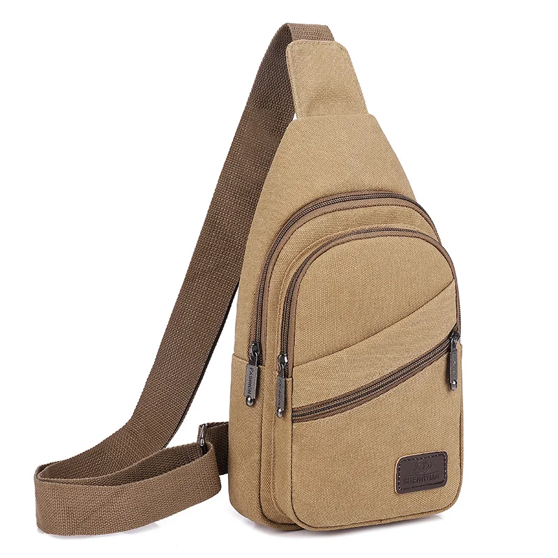 Xierya Men Canvas Crossbody Bag Wear-Resistant Outdoor Fashion Sports Bags for Men Black Male Casual Shoulder Bag Travel Satchel