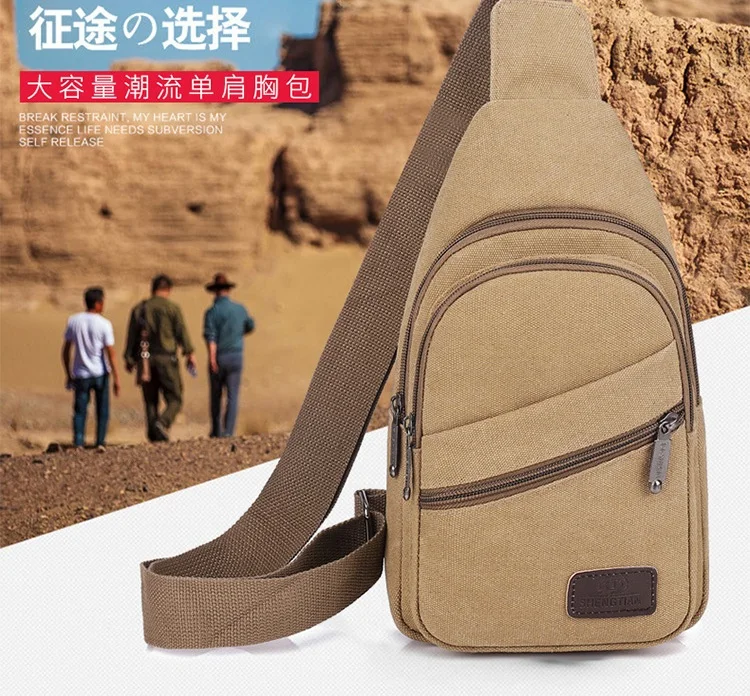 Xierya Men Canvas Crossbody Bag Wear-Resistant Outdoor Fashion Sports Bags for Men Black Male Casual Shoulder Bag Travel Satchel