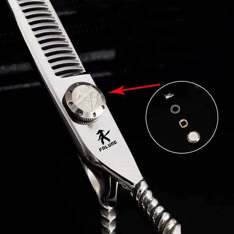 FnLune 6.0 Top Screw Professional Hair Salon Scissors Cut Barber Accessories Haircut Thinning Shear Hairdressing Tool Scissors