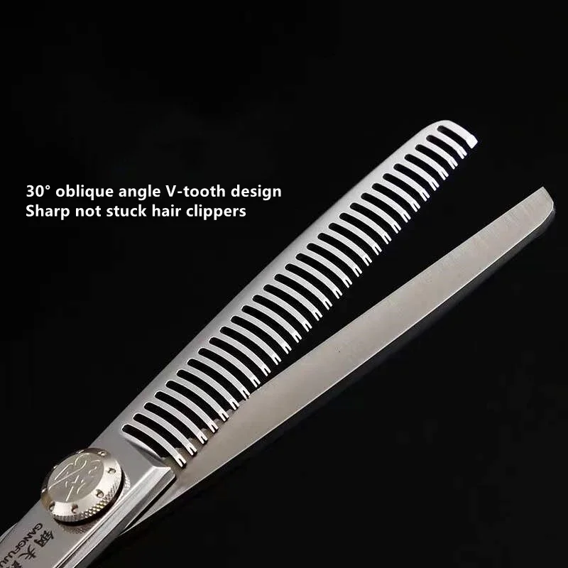 FnLune 6.0 Top Screw Professional Hair Salon Scissors Cut Barber Accessories Haircut Thinning Shear Hairdressing Tool Scissors