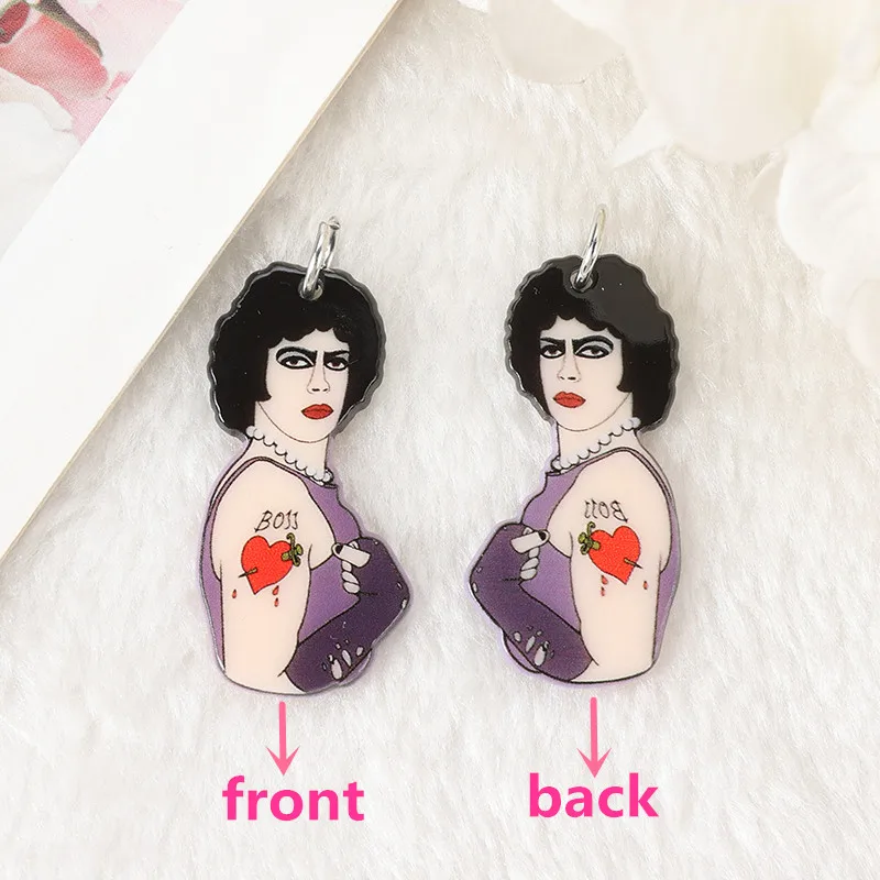 8Pcs Lip Charms Creative Acrylic Pendant For Keychain Necklace Jewelry Diy Making