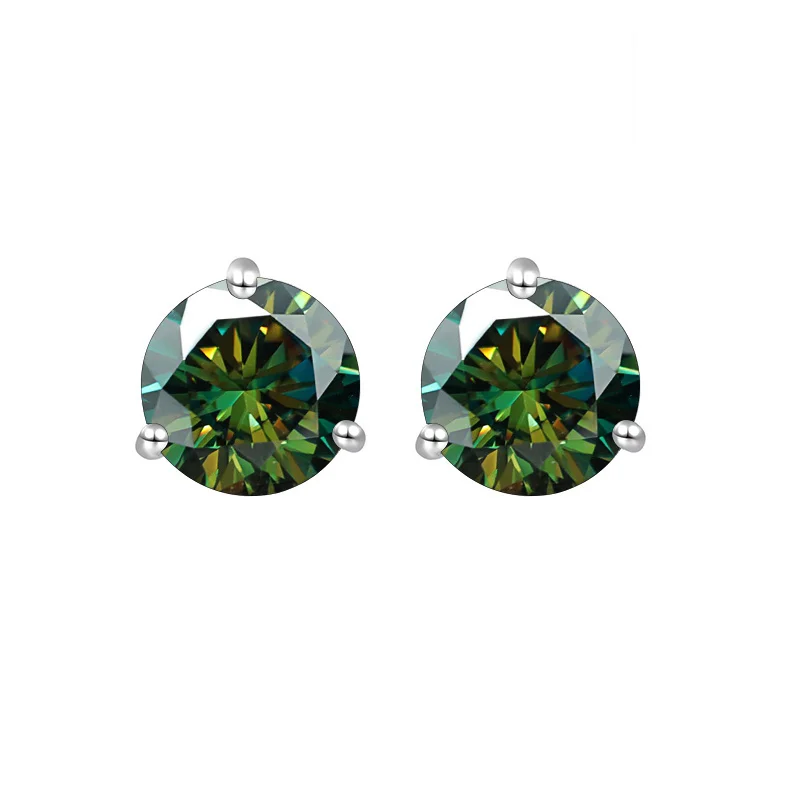 Butterflykiss 0.2-0.5ct Moissanite Screw Stud Earring D Color 925 Sterling Silver Sparkle Earrings For Women Men Wedding Jewelry