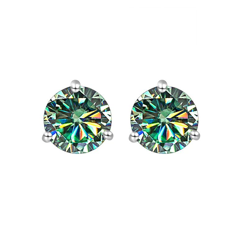 Butterflykiss 0.2-0.5ct Moissanite Screw Stud Earring D Color 925 Sterling Silver Sparkle Earrings For Women Men Wedding Jewelry
