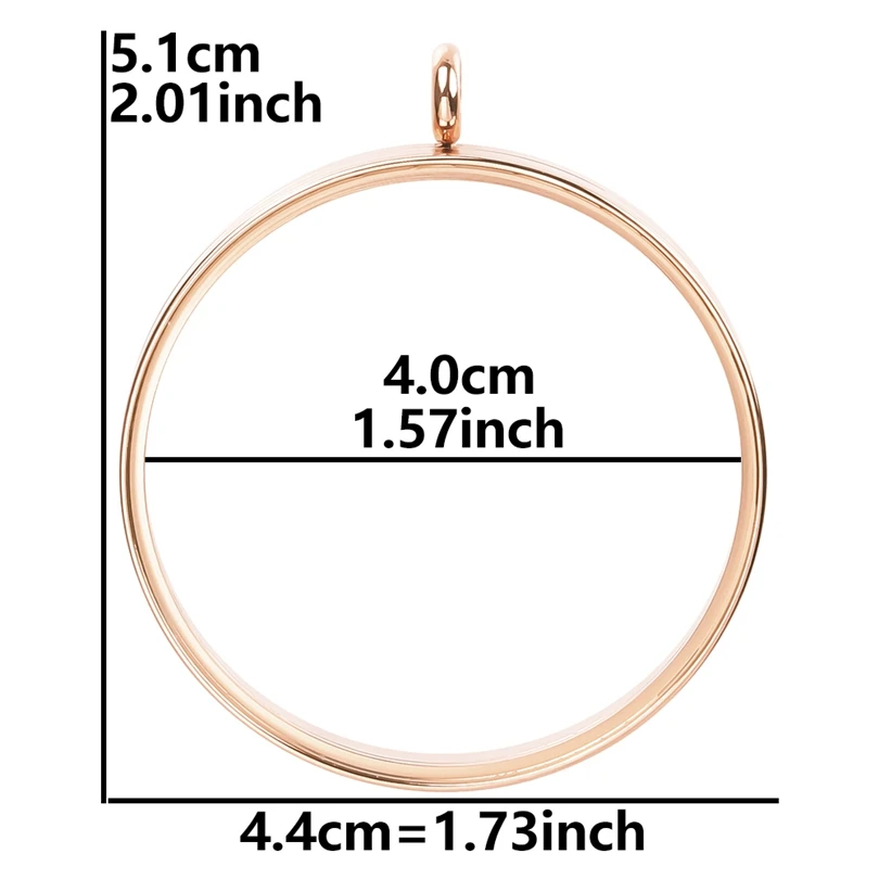 10PCS 10-40mm Round Glass Medallions floating charms for living lockets Rust-proof Stainless Steel Pendants Craft Photo Jewelry