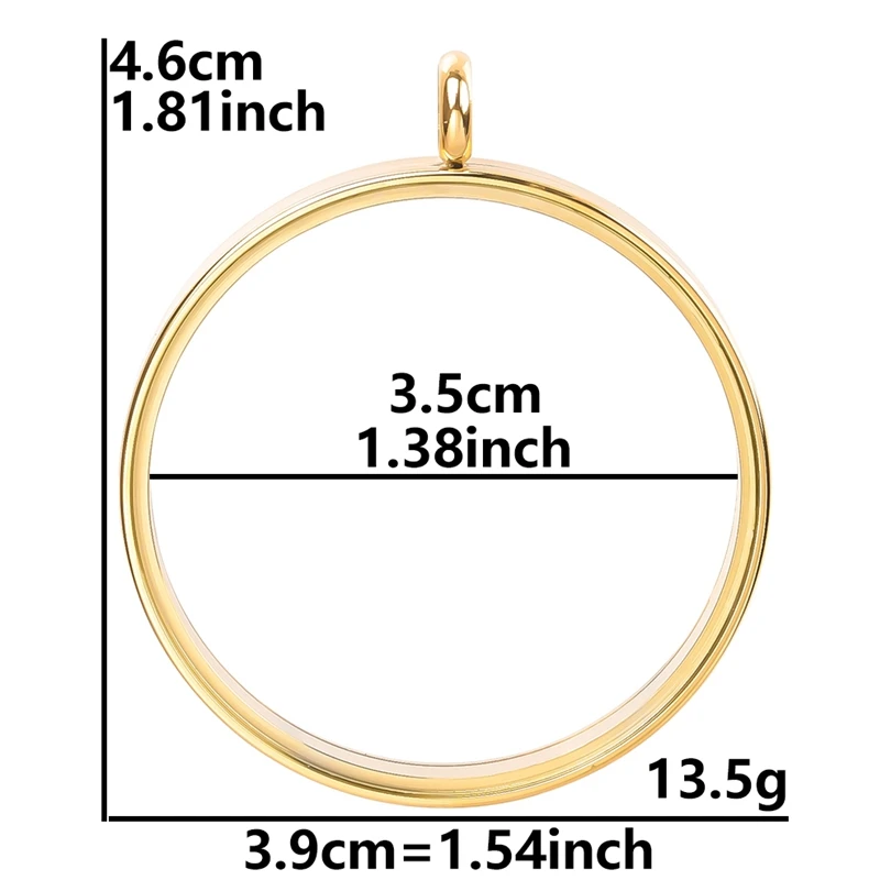 10PCS 10-40mm Round Glass Medallions floating charms for living lockets Rust-proof Stainless Steel Pendants Craft Photo Jewelry
