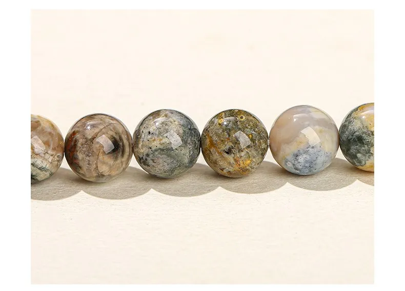 Natural Stone Ocean Jasper Beads Loose Spacer 6 8 10mm Pick Size For Jewelry Making Diy Bracelet Necklace Accessory Findings