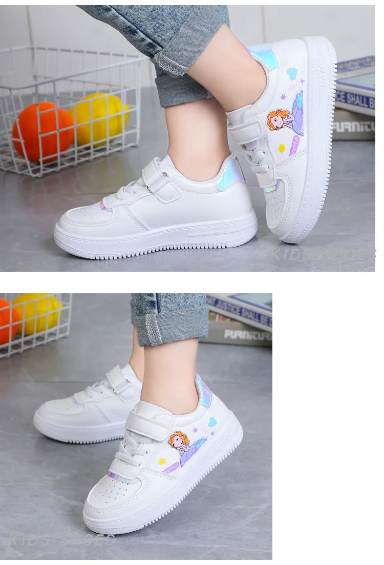 Kids Sneakers Four Seasons Girls Fashion Sports Running Shoes Non-slip Children's Flat Shoes Casual Breathable Outdoor Sneaker