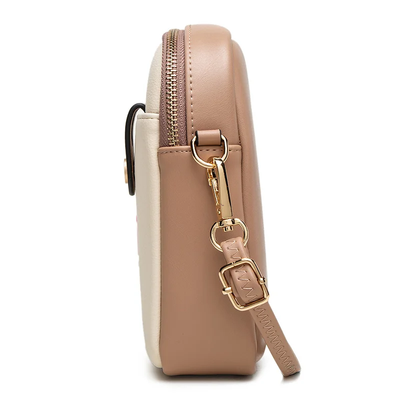 2026 Spring and Summer New Mobile Phone Bag Female Japanese and South Korean PU Soft Small Fresh High-Grade Fashion Zipper Large