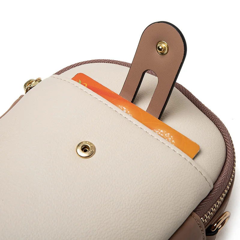 2026 Spring and Summer New Mobile Phone Bag Female Japanese and South Korean PU Soft Small Fresh High-Grade Fashion Zipper Large