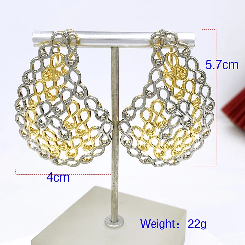 Women Hoop Earrings 18K Gold Plated Latest Fashion Jewelry Wedding Party Gift Accessories 2023 Trending