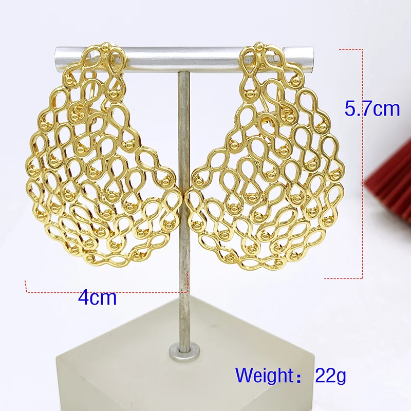 Women Hoop Earrings 18K Gold Plated Latest Fashion Jewelry Wedding Party Gift Accessories 2023 Trending