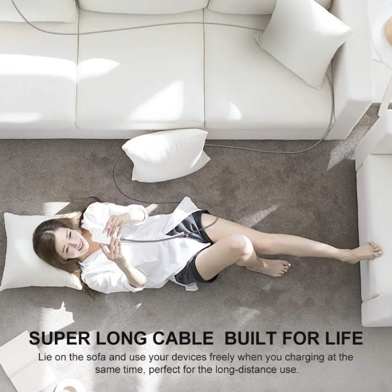 8m 5m 3m Long Type c Cable Fast Charging USB C cable Data Transmission C to C Charging Cord For Samsung S21 S20 OPPO VIVO Xiaomi