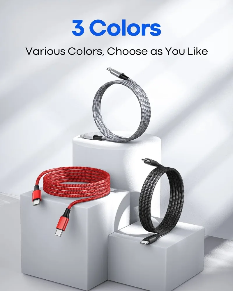 8m 5m 3m Long Type c Cable Fast Charging USB C cable Data Transmission C to C Charging Cord For Samsung S21 S20 OPPO VIVO Xiaomi