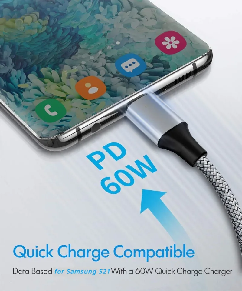 8m 5m 3m Long Type c Cable Fast Charging USB C cable Data Transmission C to C Charging Cord For Samsung S21 S20 OPPO VIVO Xiaomi