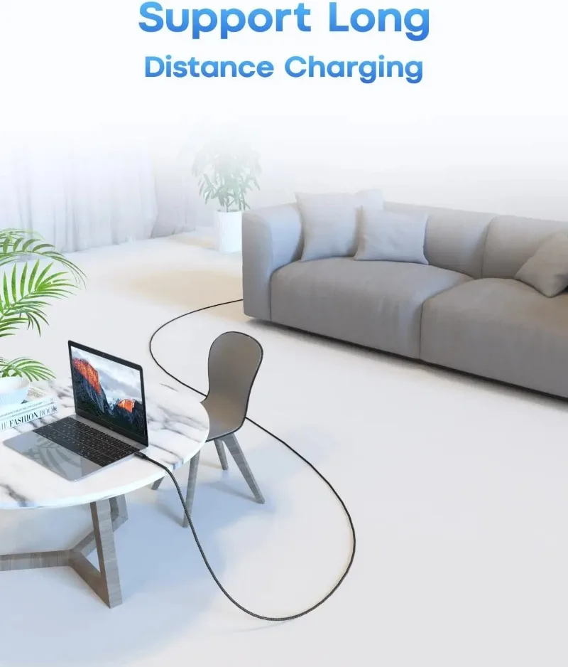 8m 5m 3m Long Type c Cable Fast Charging USB C cable Data Transmission C to C Charging Cord For Samsung S21 S20 OPPO VIVO Xiaomi