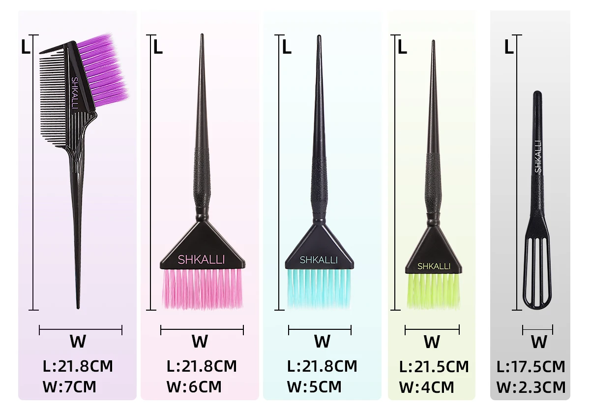 SHKALLI Professional Carbon Fibre Hair Balayage Board and Brush Set Hair Dyeing Tool Kit for Hairdressers