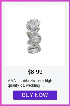 CZ Stacking Band Ring Gold Color Pastel Enamel Sparking Cubic Zirconia Eternty Rings