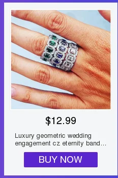CZ Stacking Band Ring Gold Color Pastel Enamel Sparking Cubic Zirconia Eternty Rings