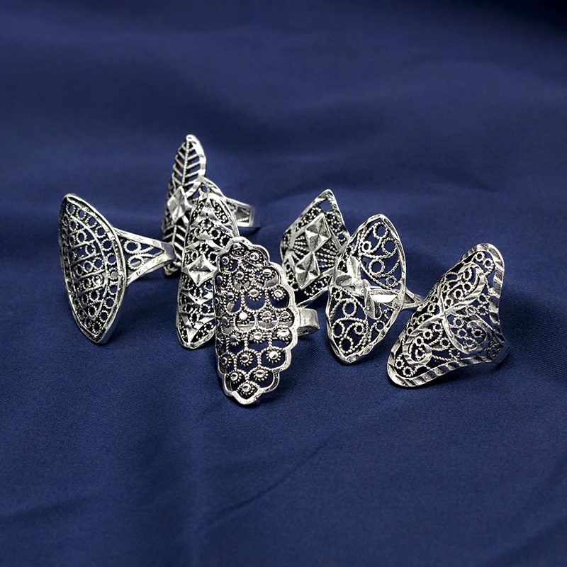 Wholesale 50pcs/lot Hollow Heart Love Crown Flower Mix Style Fashion Finger Rings for Women Wedding Gift Jewelry
