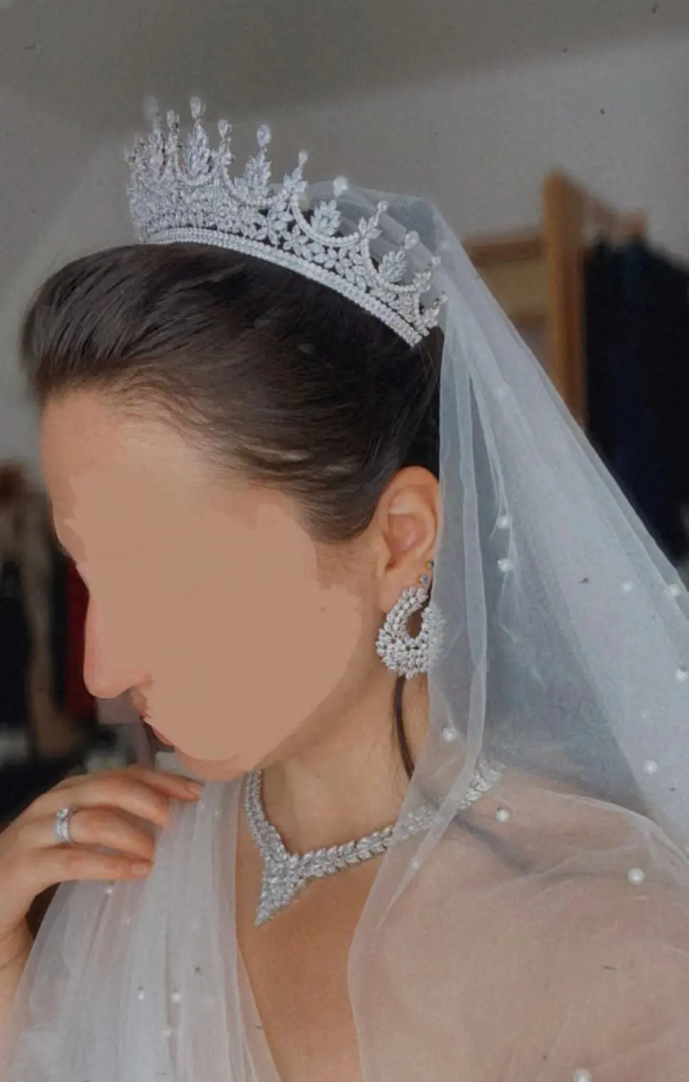 Bride Crowns For Wedding Headdress Cubic Zirconia CZ Luxury Tiaras Crowns For Women Sweet 16 Pageant Prom Hair Jewelry Headpiece