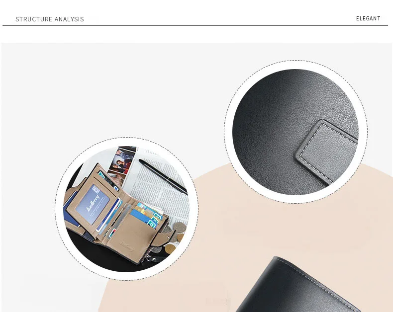 Short Luxury Men Wallets Zipper Coin Pocket Card Holder Male Wallet Clutch Photo Holder Name Engraved Brand Man Wallet