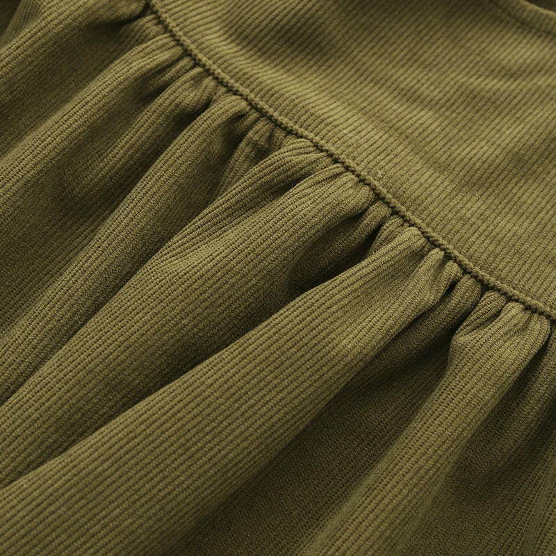 Girls Retro Corduroy Dress Autumn New Baby Kids Sleeveless Adjustable Straps Buttons Loose Sweet Princess Dresses TZ334