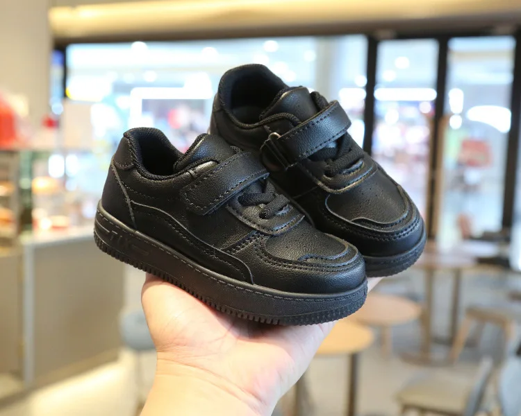 Tenis Sneakers Kids Spring/Autumn New Boys Girls Sports Shoes Casual Board Shoes Leather Soft Soled Children Small White Shoes