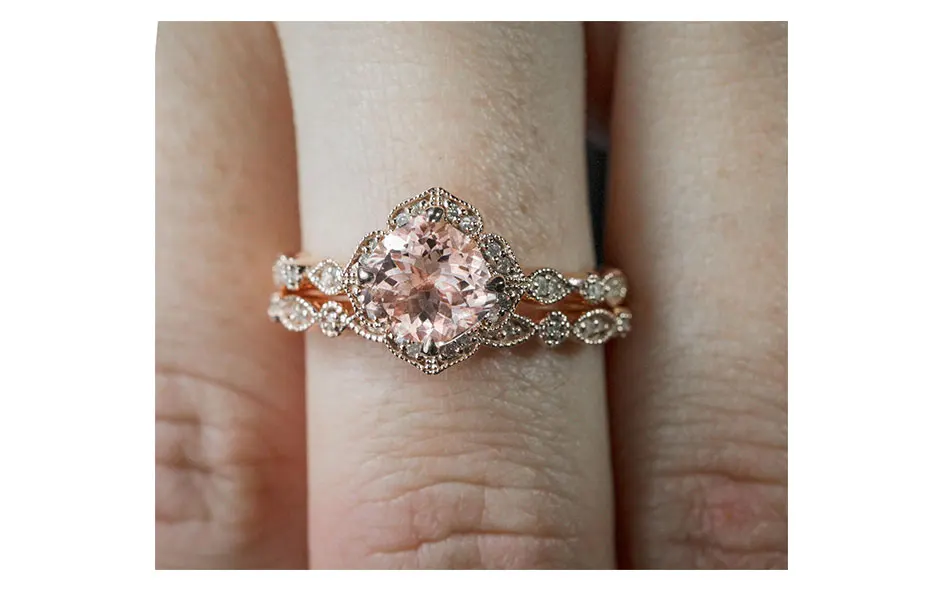 ZDADAN 925 Sterling Silver 18K Rose Gold CZ Rings For Women Wedding Jewelry Party Gift
