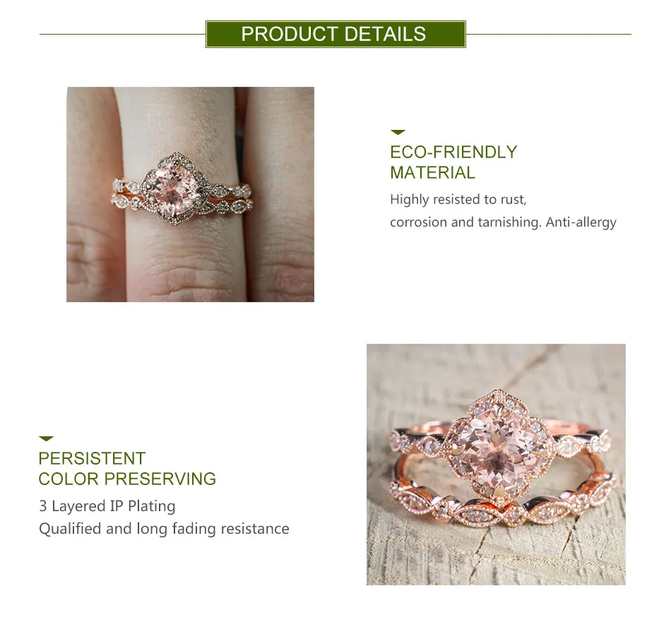 ZDADAN 925 Sterling Silver 18K Rose Gold CZ Rings For Women Wedding Jewelry Party Gift